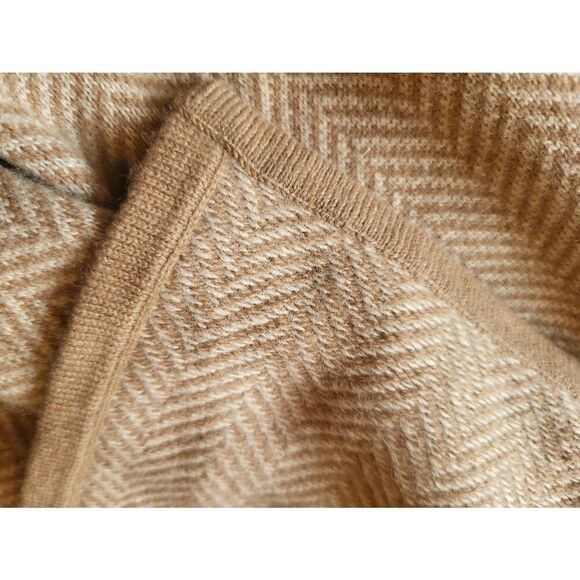 Vintage Lauren Ralph Lauren Sweater Women's Small Open Cardigan Herringbone Wool - Picture 4 of 5